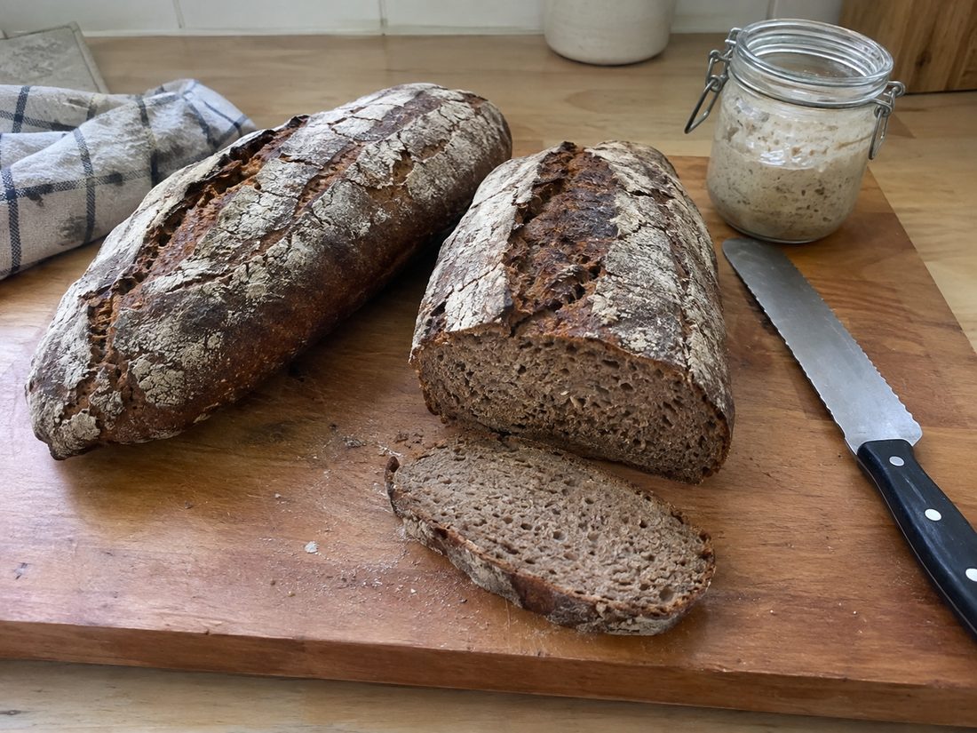 Roggenbrot mit Sauerteig