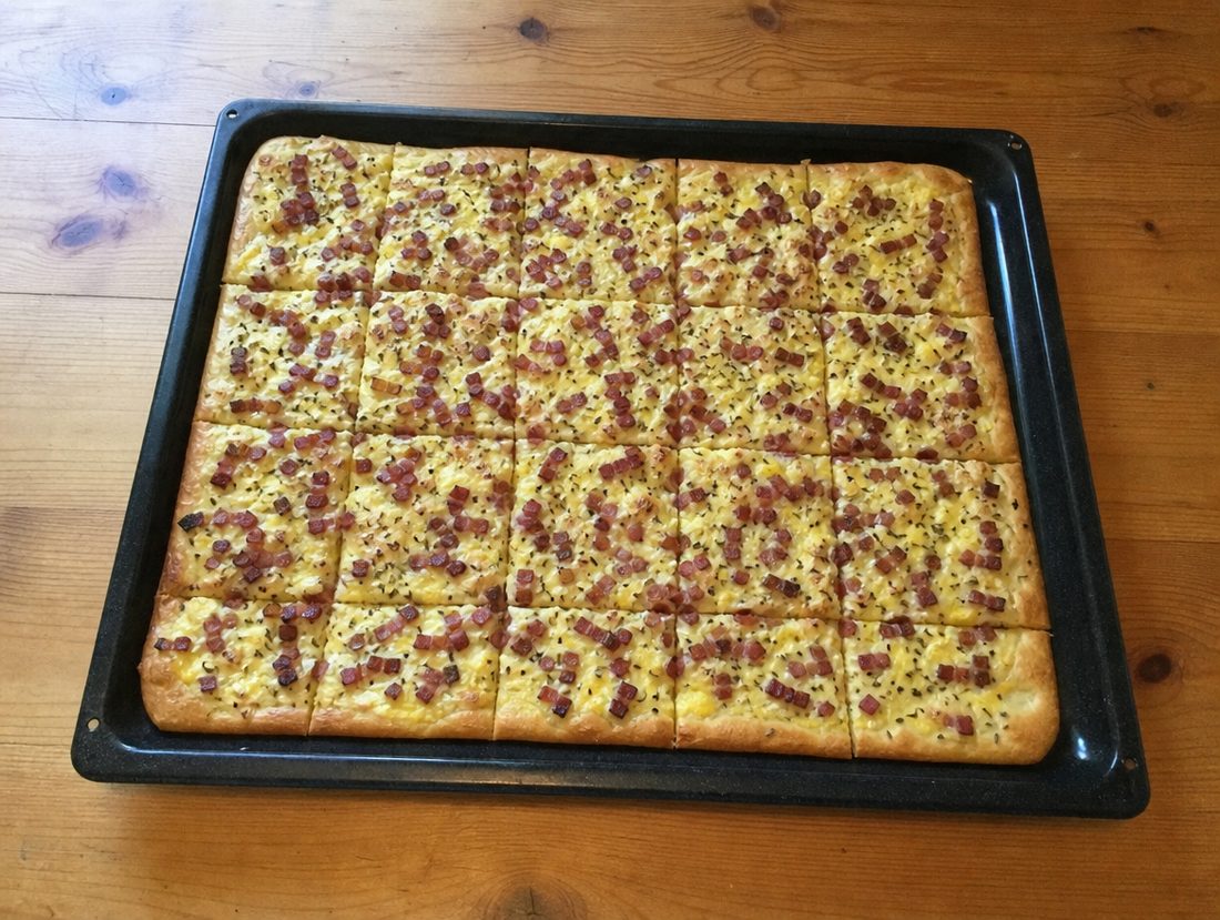 Speckkuchen vom Blech